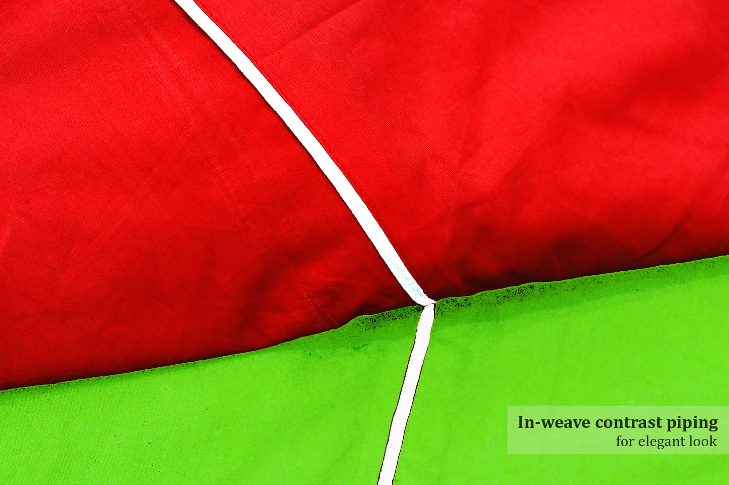 Soft Plain 210 Mercerised Cotton Duvet Cover In Red & Green Online At Best Prices