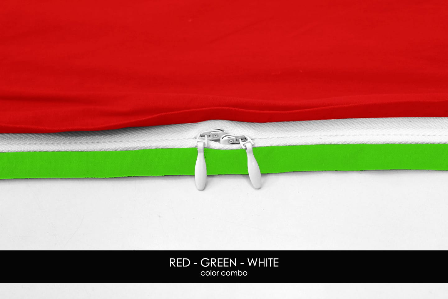 Soft Plain 210 Mercerised Cotton Duvet Cover In Red & Green Online At Best Prices