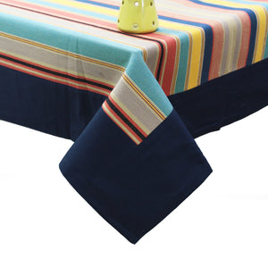 Alpha Multicolor Woven Cotton Stripes Table Cover(1 Pc) online in India