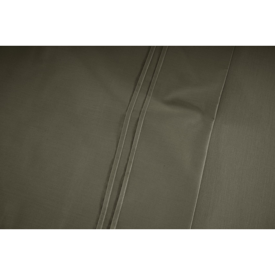 Plain Cotton Satin 400 TC Fitted Bedsheet - Taupe