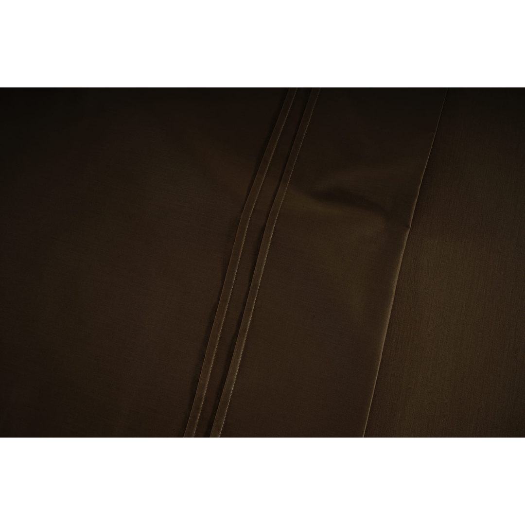 Soft Cotton Plain 210 TC Single Fitted Bedsheet In Coffee Brown at Best Prices
