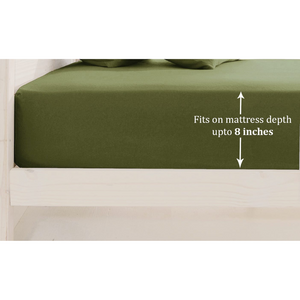 Plain Cotton Satin 400 TC Bedsheet  