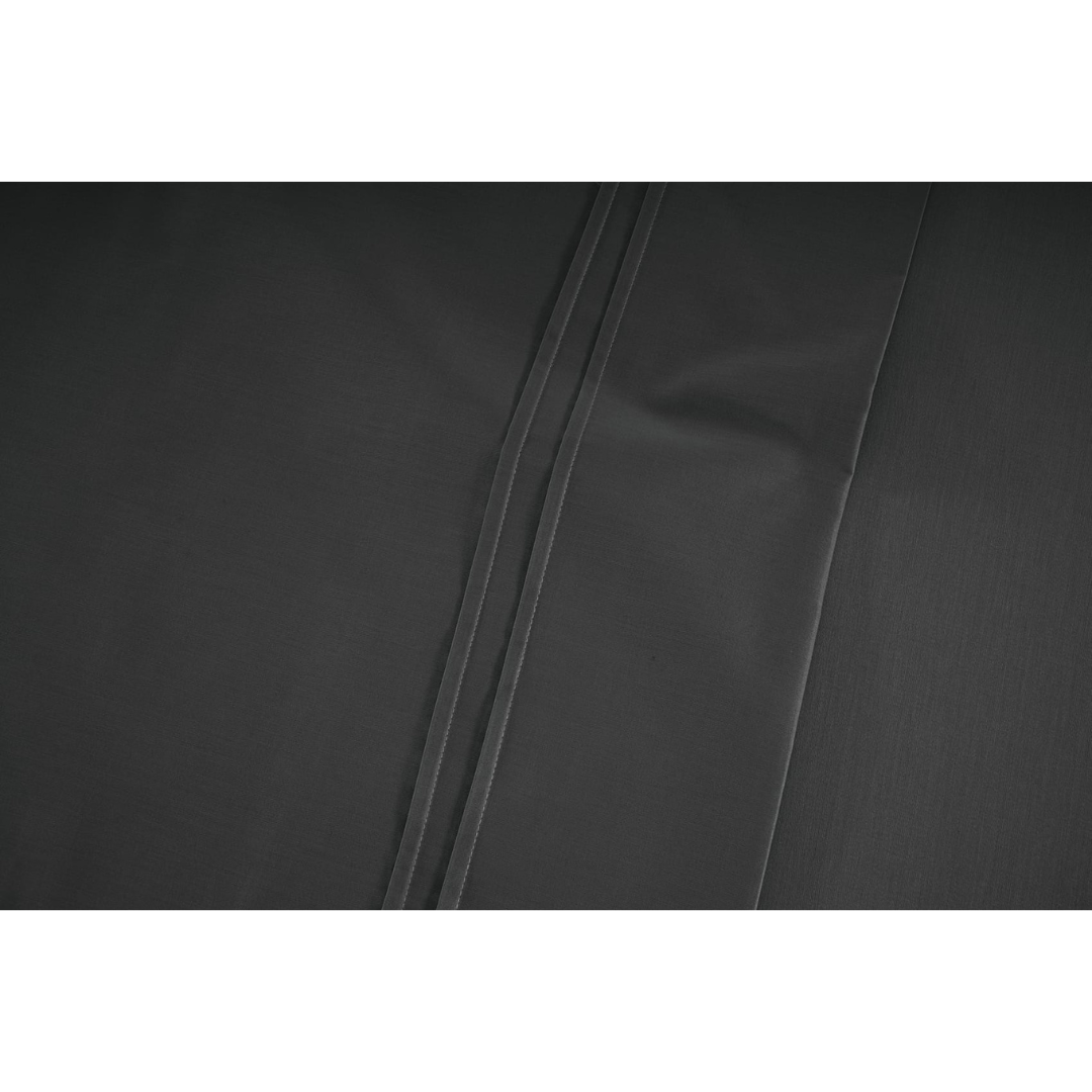 Soft Cotton Plain 210 TC Satin Fitted Bedsheet In Dark Grey at Best Prices