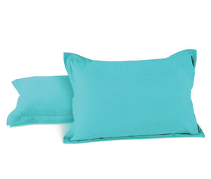 Soft 210 TC Plain Cotton Pillow Cover Set In Sky Blue Online In India(2 Pcs)