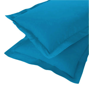 Soft 210 TC Plain Cotton Pillow Cover Set In Blue Online In India(2 Pcs)