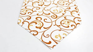 144 TC Floral Cotton Table Runner for 6 Seater Table in Mustard online
