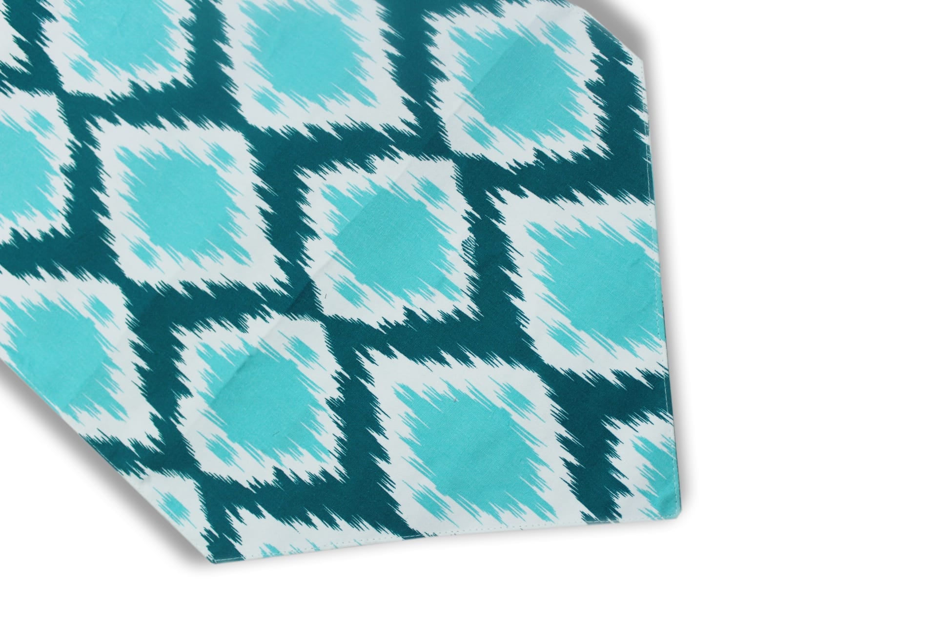 144 TC Ikat Cotton Table Runner for 6 Seater Table in Aqua online