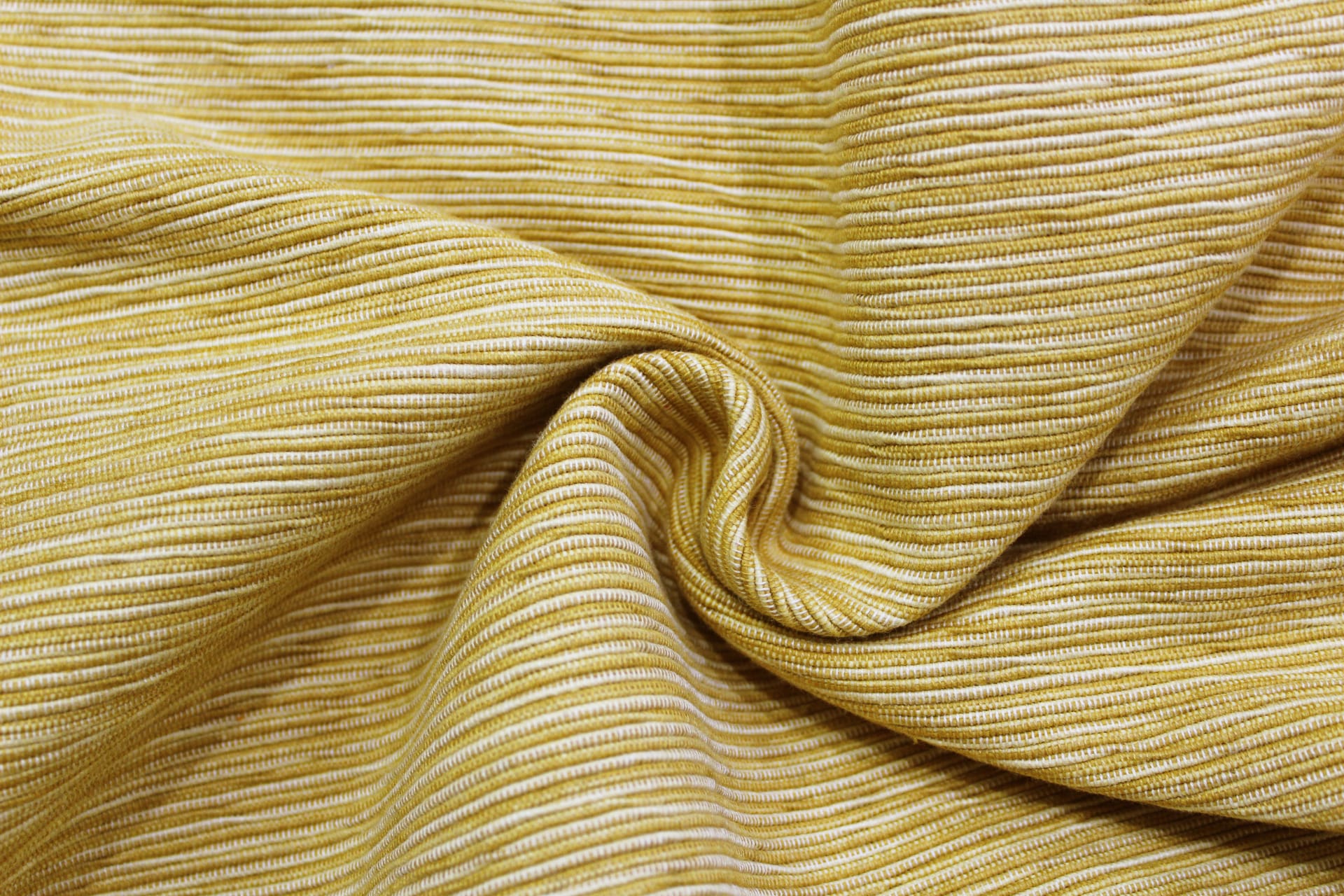 Handloom Corded Weave 385 GSM Plain Cotton Fabric 48" (122 cms) - Gold