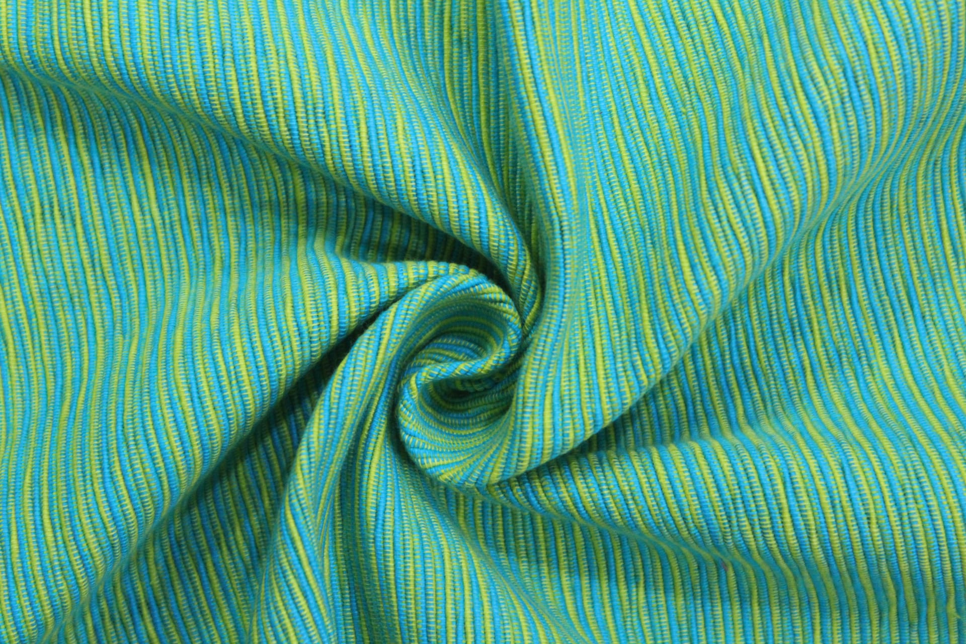 Handloom Corded Weave 385 GSM Plain Cotton Fabric 48" (122 cms) - Green