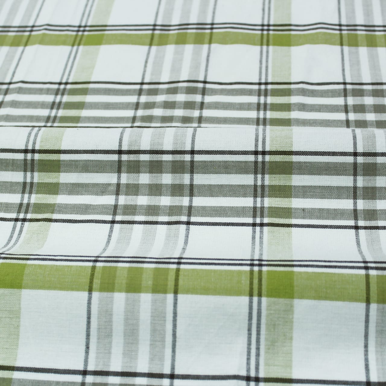 Alpha Green Woven Cotton Check Table Cover(1 Pc) online in India