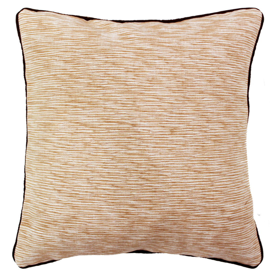 Soft Woven Corded Stripe Cotton Cushion Cover Set in Beige and white online (1Pc)