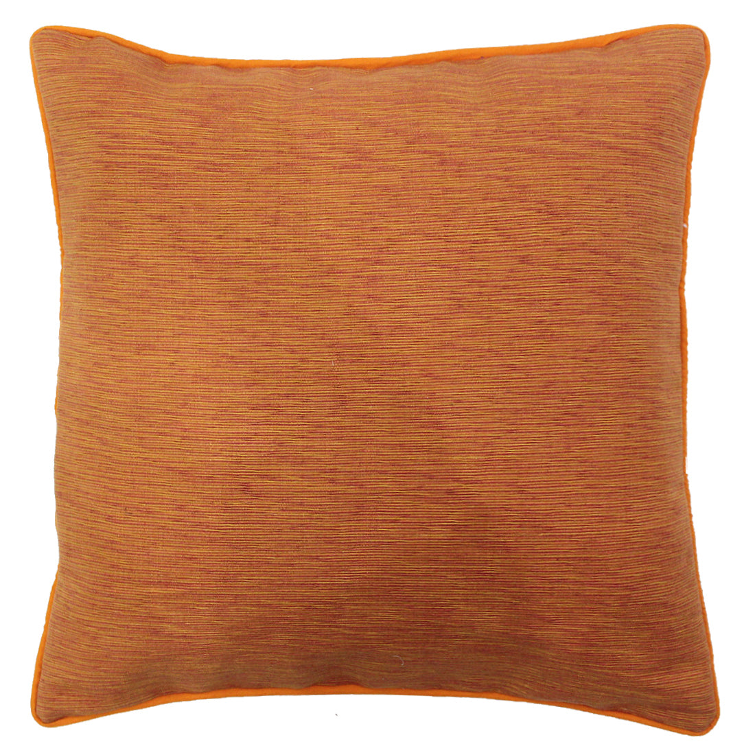 Soft Woven Corded Stripe Cotton Cushion Cover Set in Rust and Roast online (1Pc)