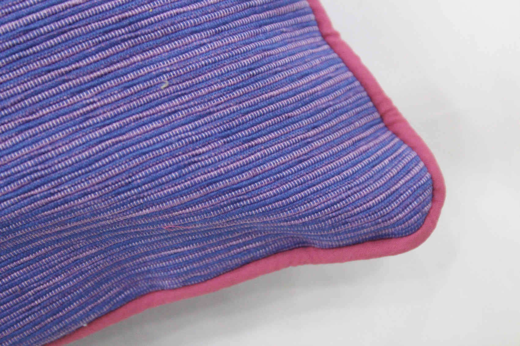 Soft Woven Corded Stripe Cotton Cushion Cover Set in Purple and Blue online (1Pc)