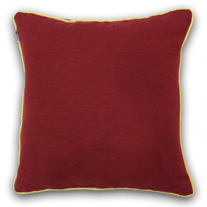 Soft Woven Corded Stripe Cotton Cushion Cover Set in Burgundy online (1Pc)