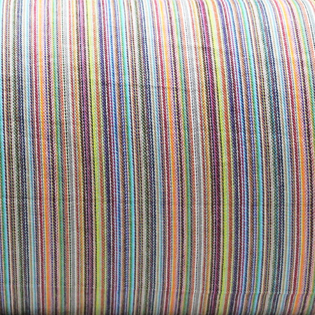 Multicolor Stripes Woven Cotton 2 Pcs Bolster Cover set - Aqua