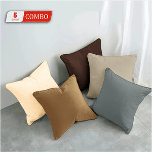 Plain Cotton Decorative Cushion Cover 5 Pcs online at best prices